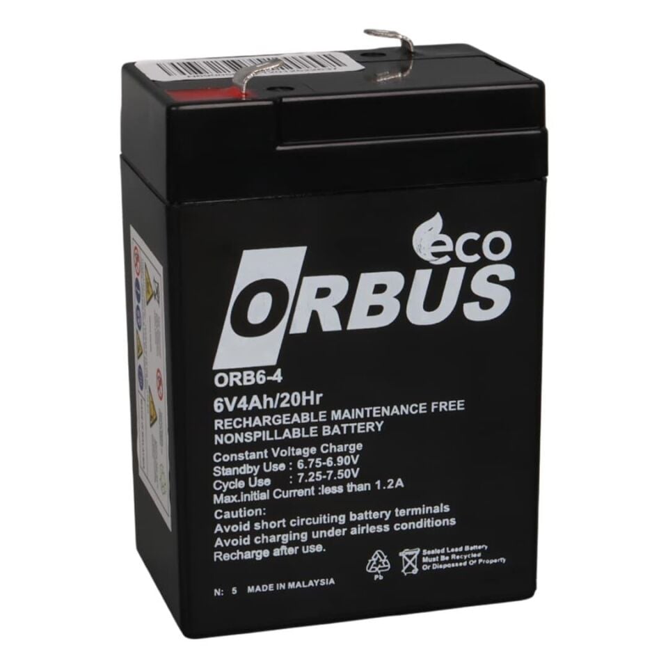 Ayt Energy Mustang 6 Volt 4 Amper Kuru Işıldak Lamba Aküsü 70x48x101 Mm