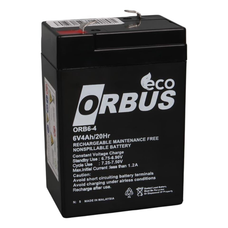 Energy Mustang 6 Volt 4 Amper Kuru Işıldak Lamba Aküsü 70x48x101 Mm