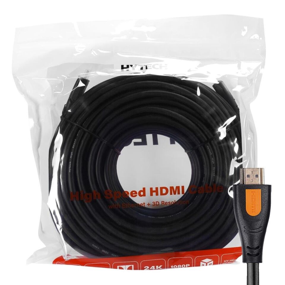 Hytech HY-HDM15 15 Metre Altın Uçlu 24K 1.4 Ver. 3D HDMI Kablo