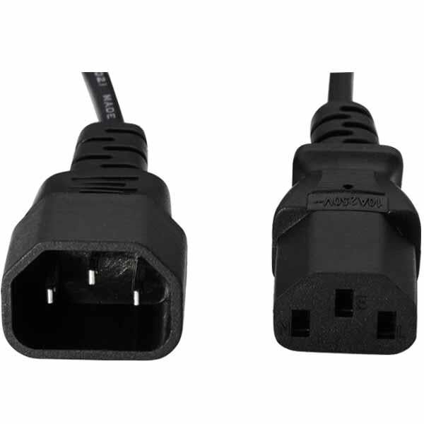 Powermaster PM-567 C14 C13 Power Güç Kablosu Ara Uzatma 3X0.75Mm 1.8 Metre UPS PDU Kablosu (10A 250V)