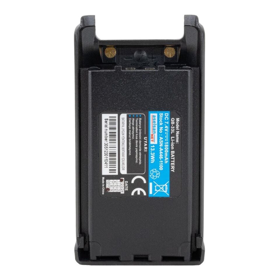 Aselsan Asn-446 1100 Qb-33L Dc 7.4 Volt 1800 Mah Li-on Pil Batarya