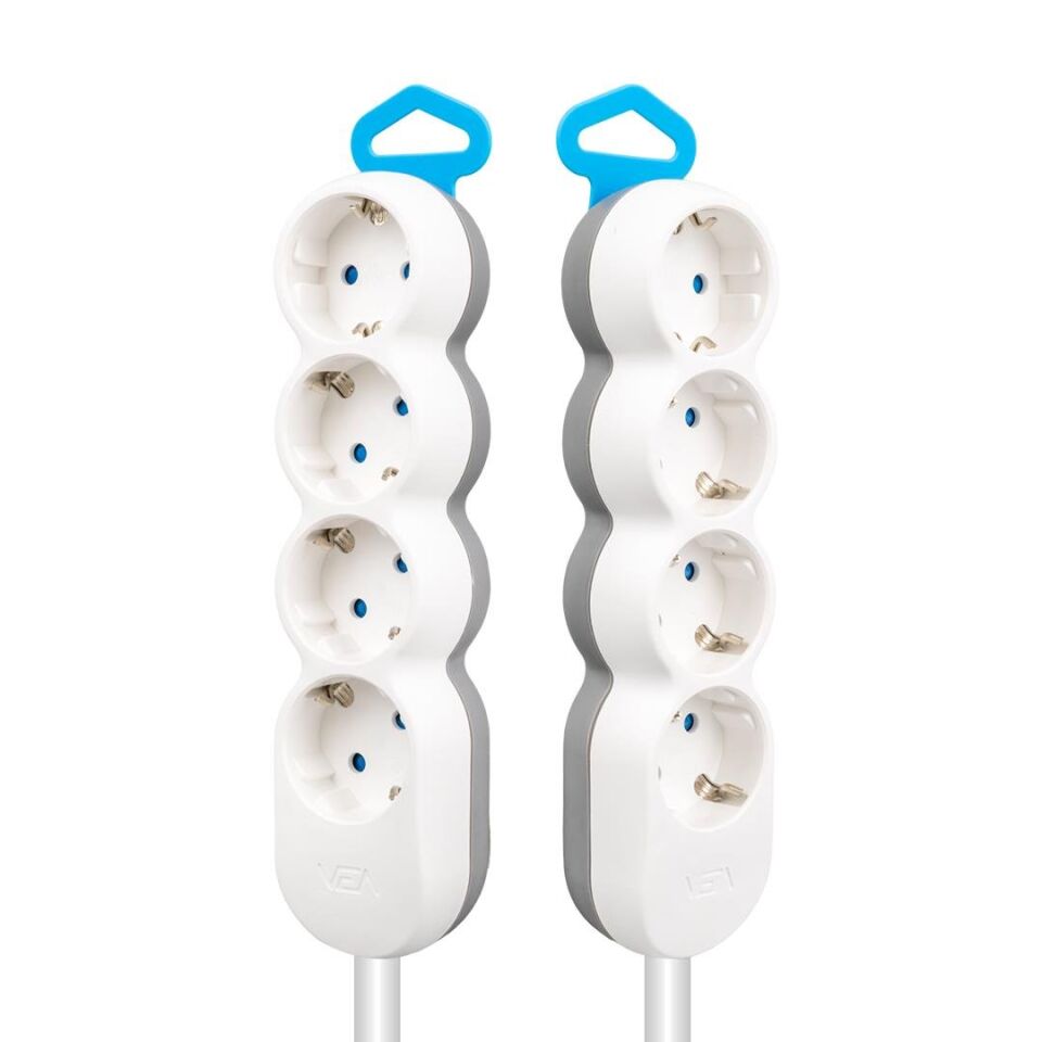 Vea VE-2S4N 4 Lü 1.5 Metre Kablolu Grup Priz Uzatma Kablosu 3680 Watt 16 Amper