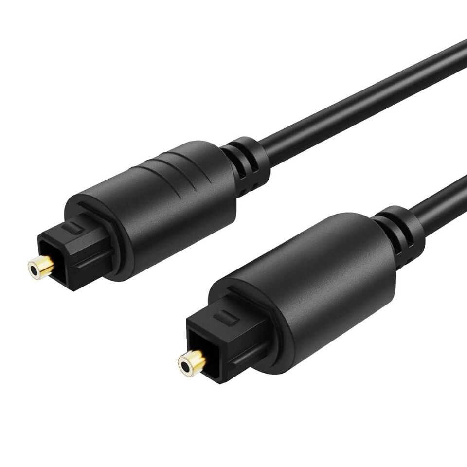 Ayt Fiber Optik Ses Kablosu Kablo 0.60M Metre Dijital Altin Uçlu
