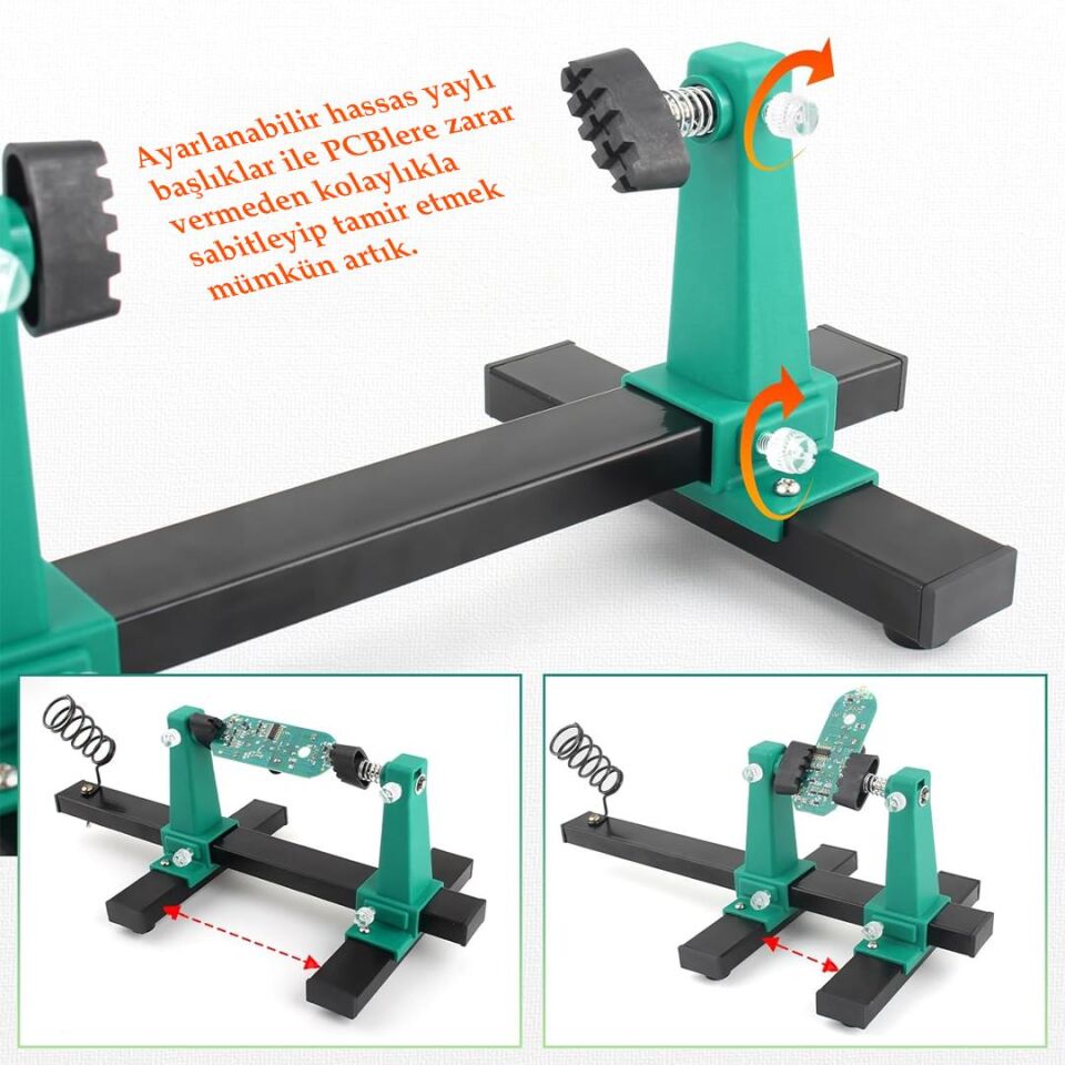 Ayt Powermaster PM-26594 Ayarlanabilir PCB Levha Board Tutucu Lehim Havya Tamir Standı Tutacağı