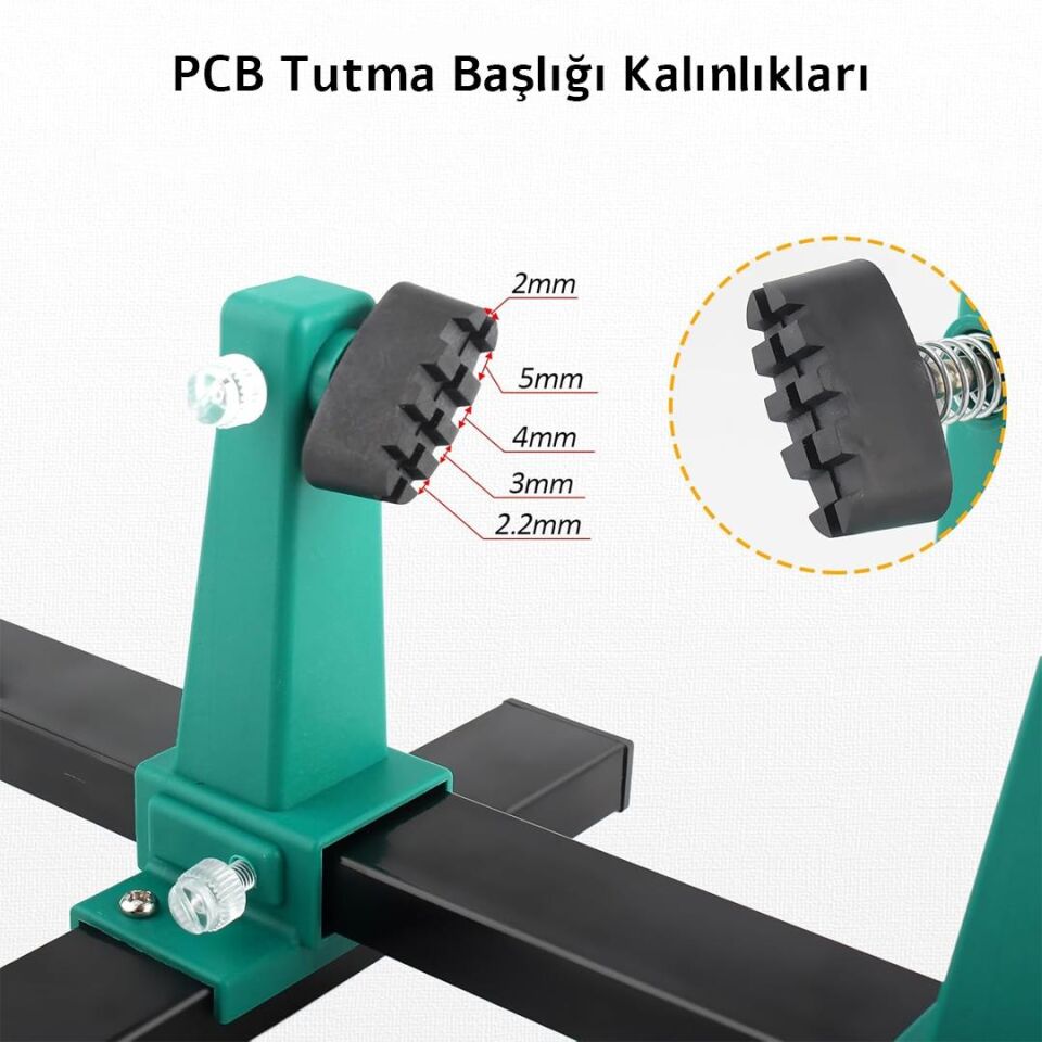 Ayt Powermaster PM-26594 Ayarlanabilir PCB Levha Board Tutucu Lehim Havya Tamir Standı Tutacağı