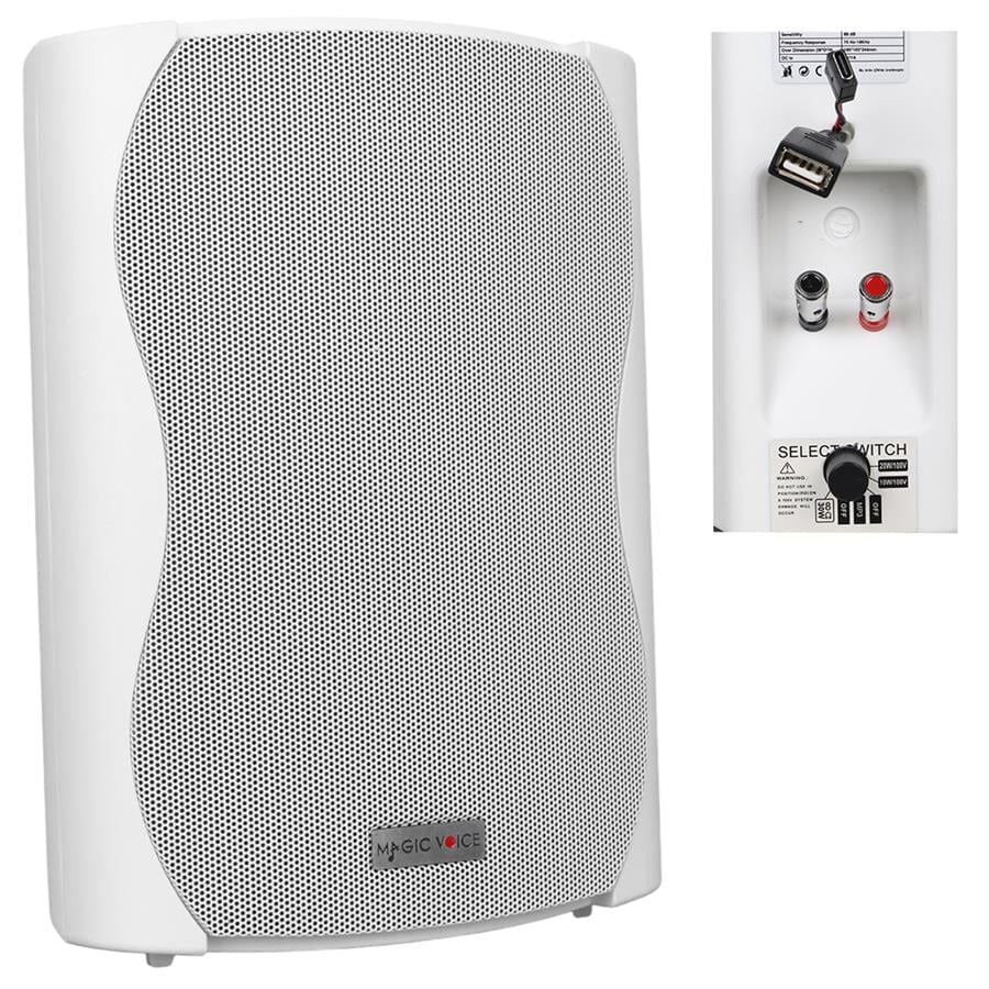 Magicvoice F-LHY6.5S 6.5 İnç 16 Cm Hat Trafolu Duvar Tipi Sütun Okul Cami Hoparlör 30W RMS 200W Peak MP3 Usb Uyumlu