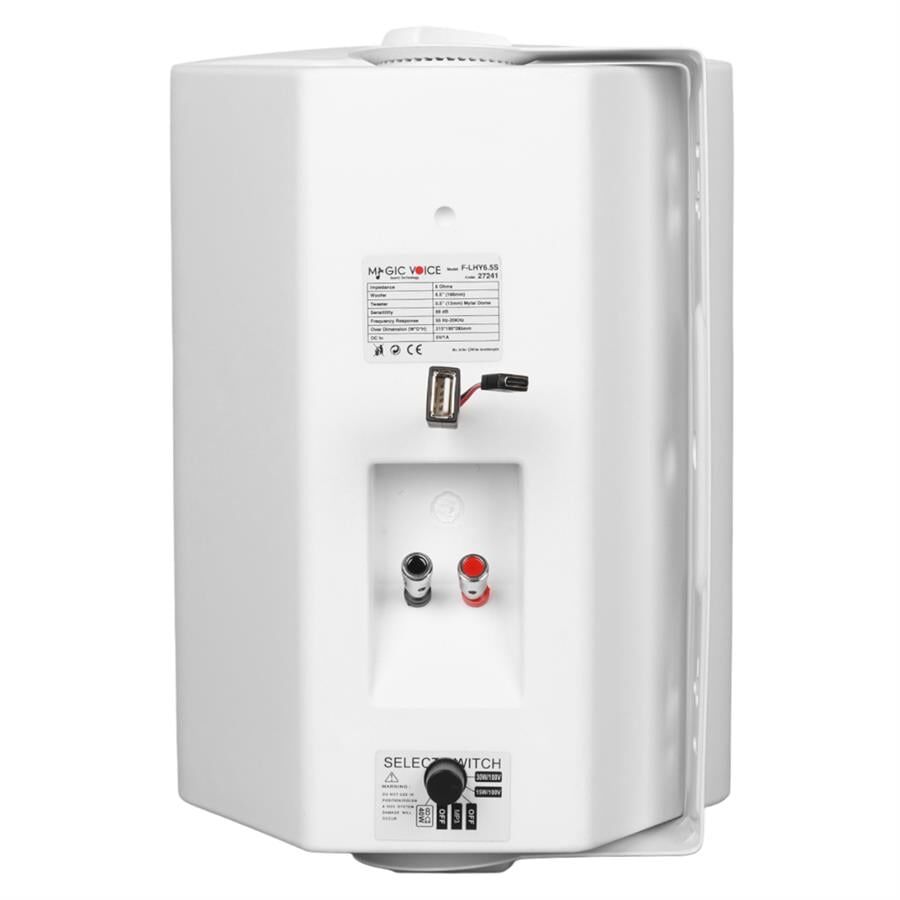 Magicvoice F-LHY6.5S 6.5 İnç 16 Cm Hat Trafolu Duvar Tipi Sütun Okul Cami Hoparlör 30W RMS 200W Peak MP3 Usb Uyumlu