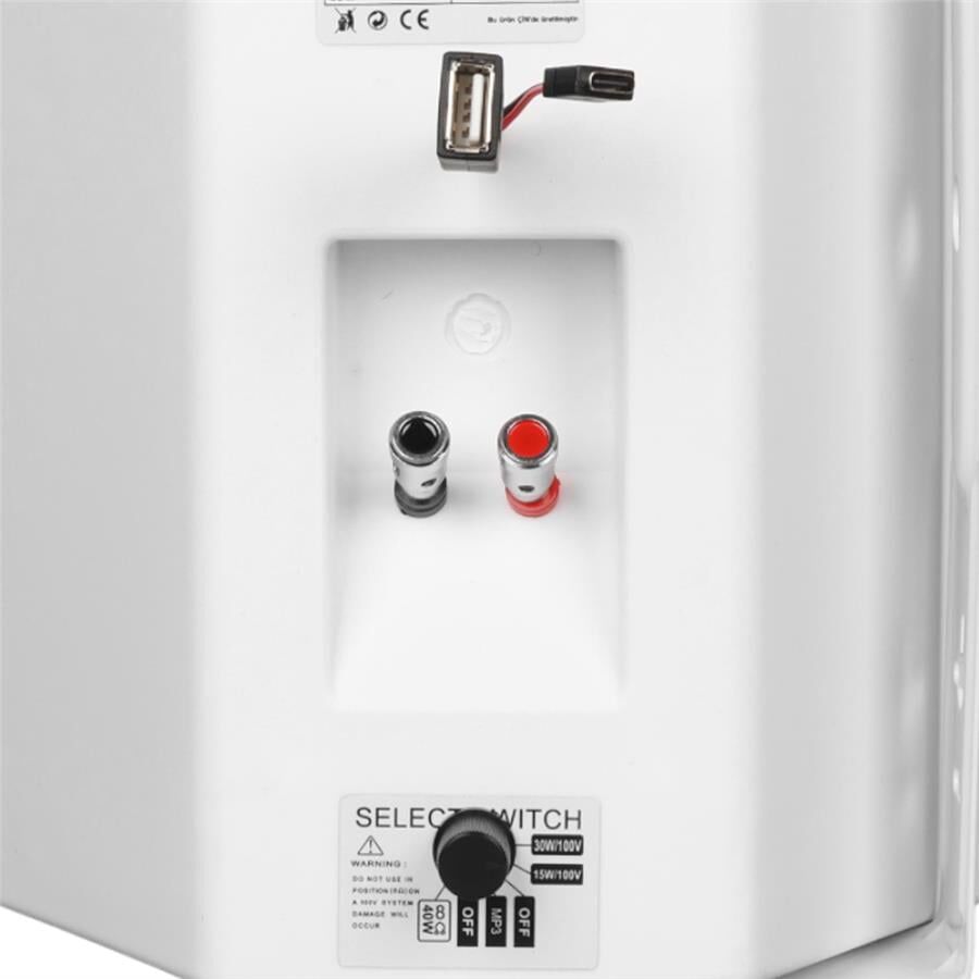 Magicvoice F-LHY6.5S 6.5 İnç 16 Cm Hat Trafolu Duvar Tipi Sütun Okul Cami Hoparlör 30W RMS 200W Peak MP3 Usb Uyumlu