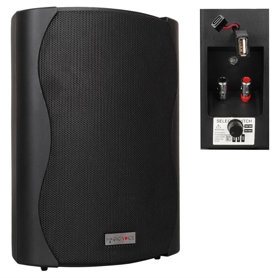 Magicvoice F-LHY6.5S 6.5 İnç 16 Cm Hat Trafolu Duvar Tipi Sütun Okul Cami Hoparlör 30W RMS 200W Peak MP3 Usb Uyumlu