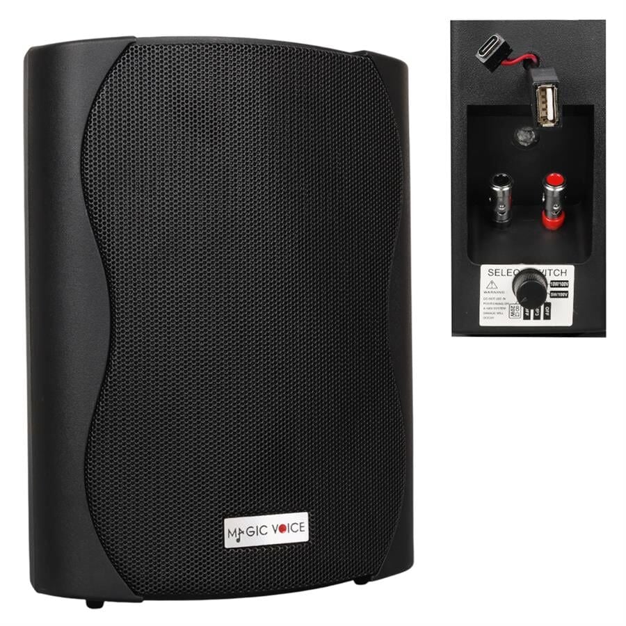 Magicvoice F-LHY5S 5.25 İnç 13.5 Cm Hat Trafolu Duvar Tipi Sütun Okul Cami Hoparlör 20W RMS 180W Peak MP3 USB Uyumlu