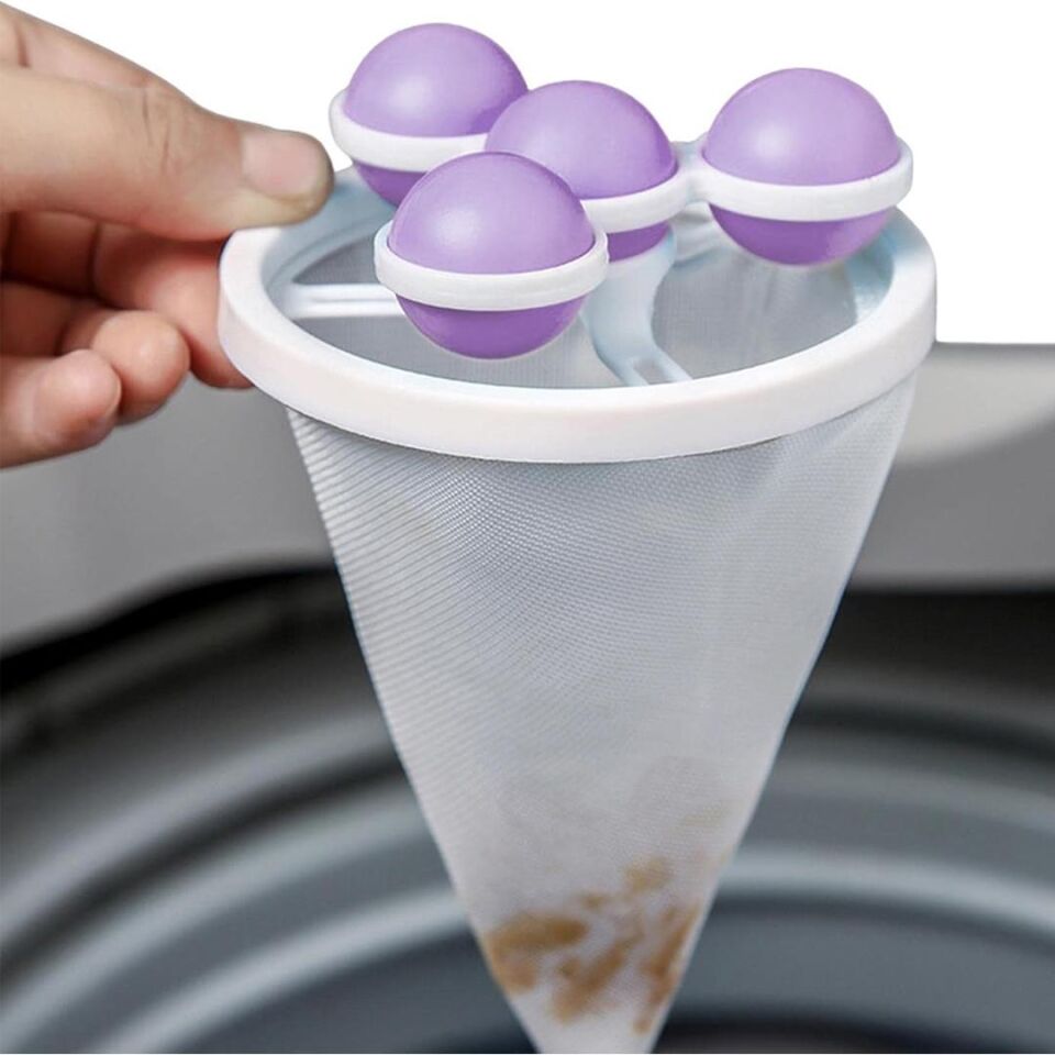 Ayt Sunup SN-26621 Mor Çok Fonksiyonlu Çamaşır Makinesi İçin Yıkanabilir Toz Tüy Toplayıcı