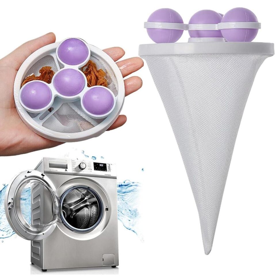 Ayt Sunup SN-26621 Mor Çok Fonksiyonlu Çamaşır Makinesi İçin Yıkanabilir Toz Tüy Toplayıcı