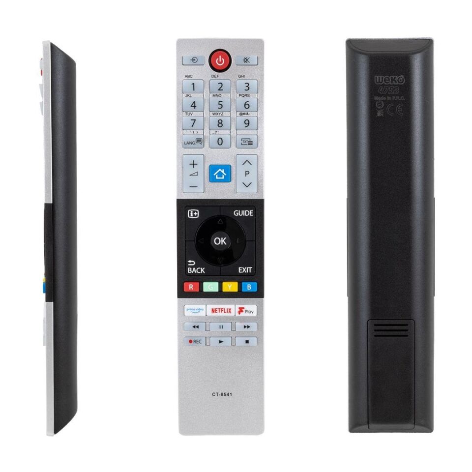 Ayt Toshiba CT-8541 Netflix Prime Video F Play Tuşlu Lcd Led Tv Kumanda Uzaktan Kumanda