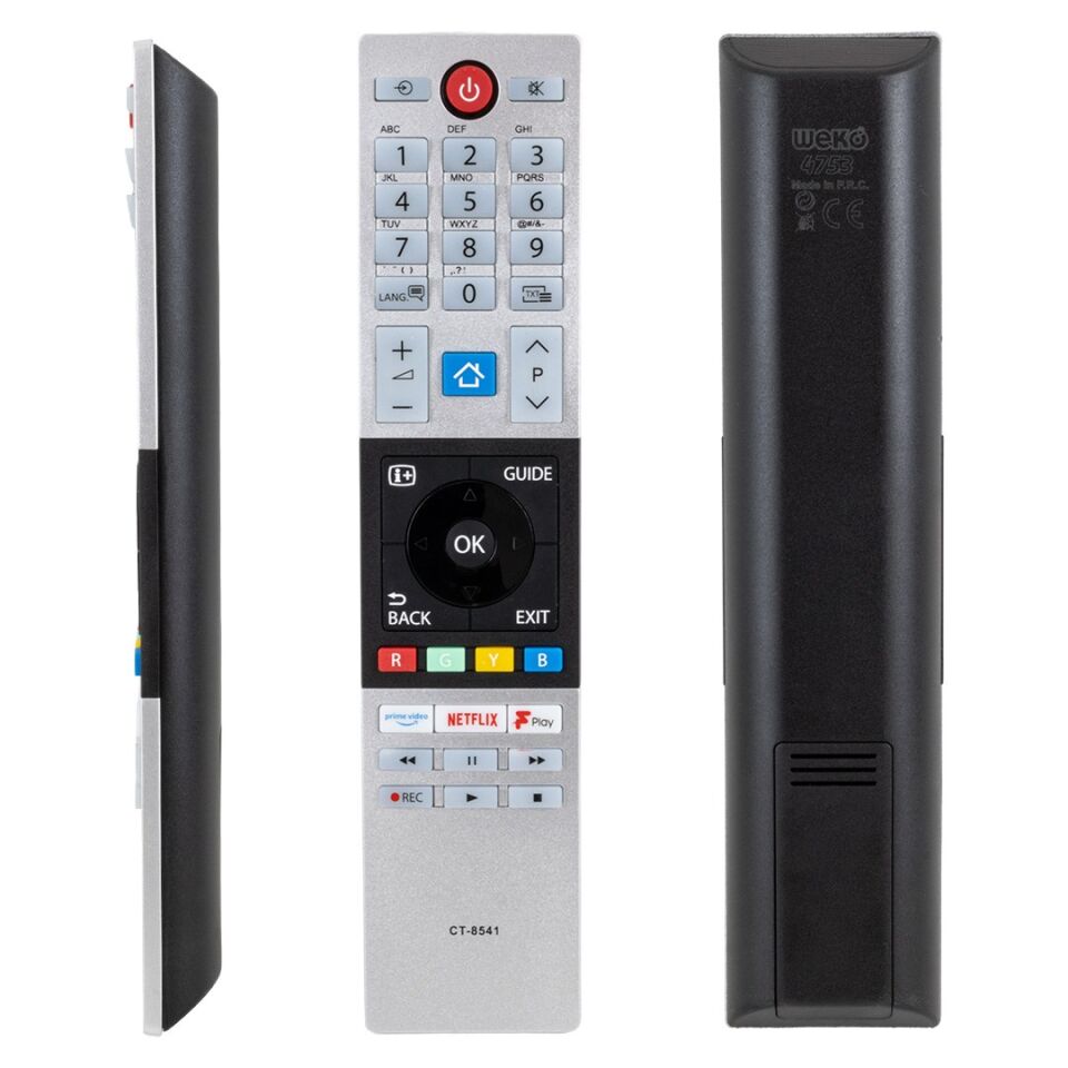 Toshiba CT-8541 Netflix- Prime Video-F Play Tuşlu Lcd-Led Tv Kumanda