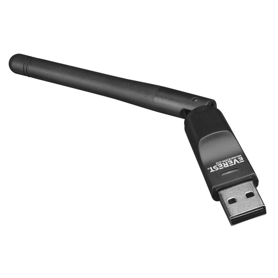 Everest EWN-212 2.4GHz MT7601 İşlemcili 2dBi 150 Mbps Wireless Usb Kablosuz Adaptör İp Tv Uydu Cihazı Uyumlu