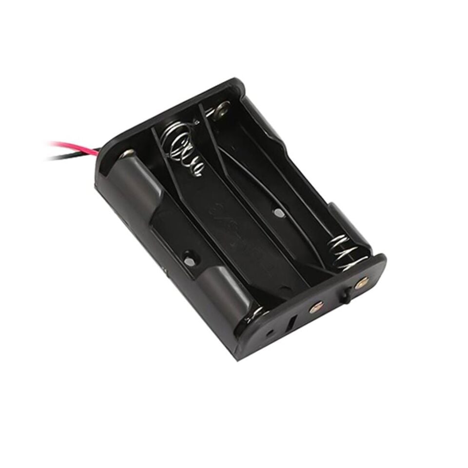 AA Pil Yuvası 3 lü Kalem Pil Yuvası Haznesi 37.2x52.4x12.8mm