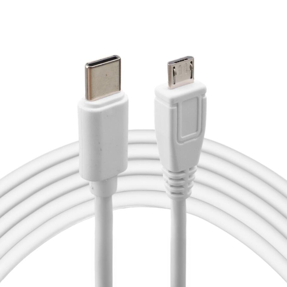 Ayt Powermaster Type-C To Micro 1.5 Metre Yazıcı Kablosu Bir Ucu Type-c Bir Ucu Android Micro Girişli Şarj Data Kablosu