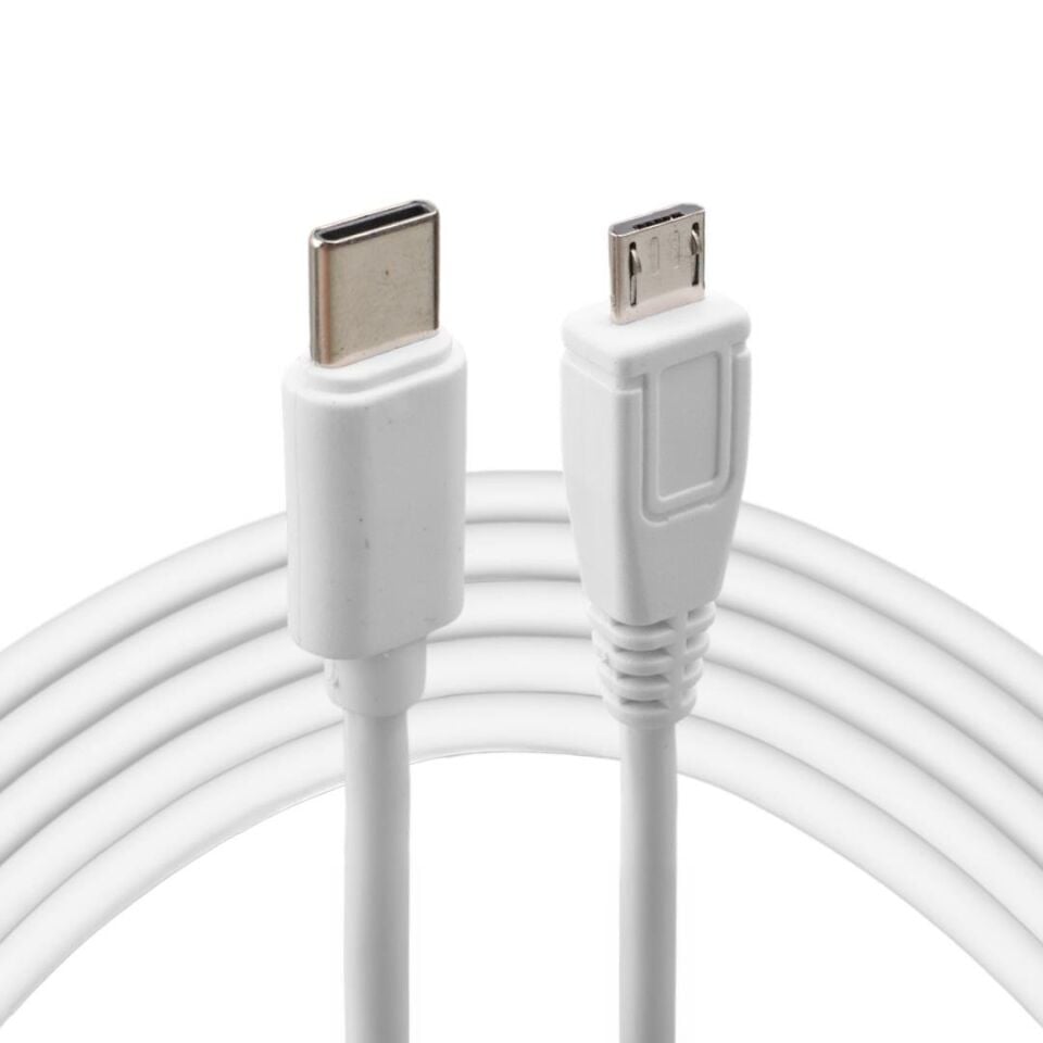Ayt Powermaster Type-C To Micro 1.5 Metre Yazıcı Kablosu Bir Ucu Type-c Bir Ucu Android Micro Girişli Şarj Data Kablosu