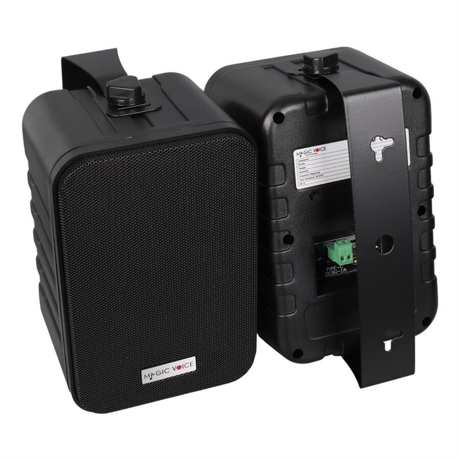 Magicvoice F-LHY4A 4 İnç 10 Cm Hat Trafolu Duvar Tipi Sütun Okul Cami Hoparlör 10W RMS 150W Peak MP3 USB Uyumlu Çiftli Takım Set