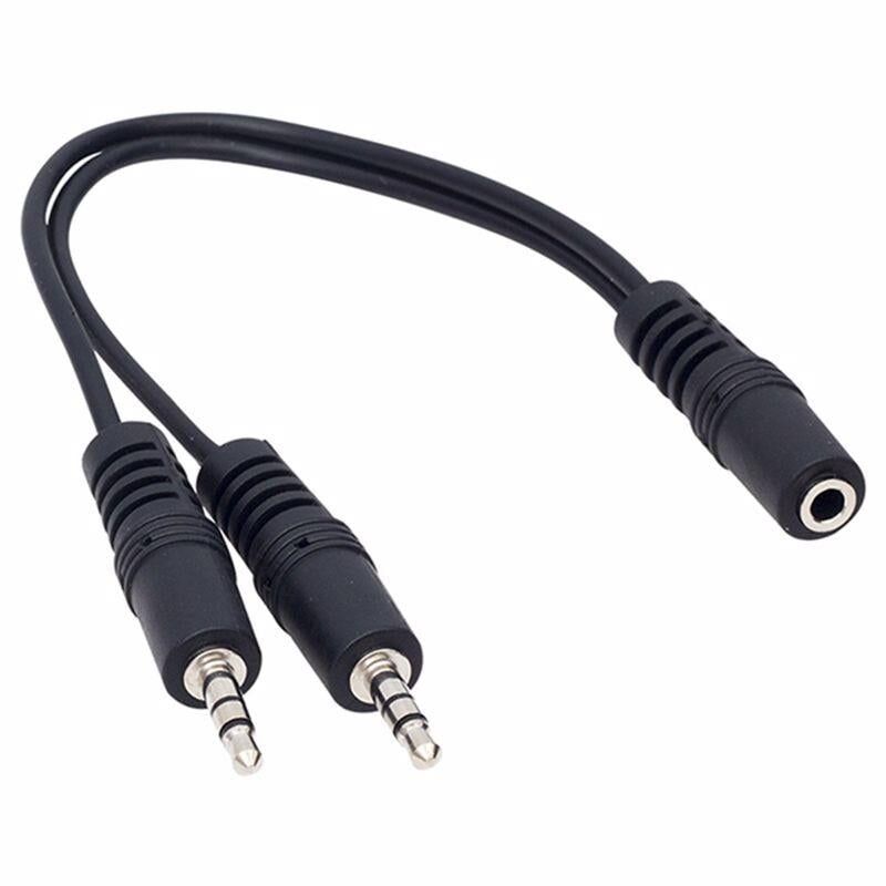 Powermaster 3.5 Mm Stereo Dişi 2x3.5 Mm Stereo Erkek 20 Cm Kablo Jack