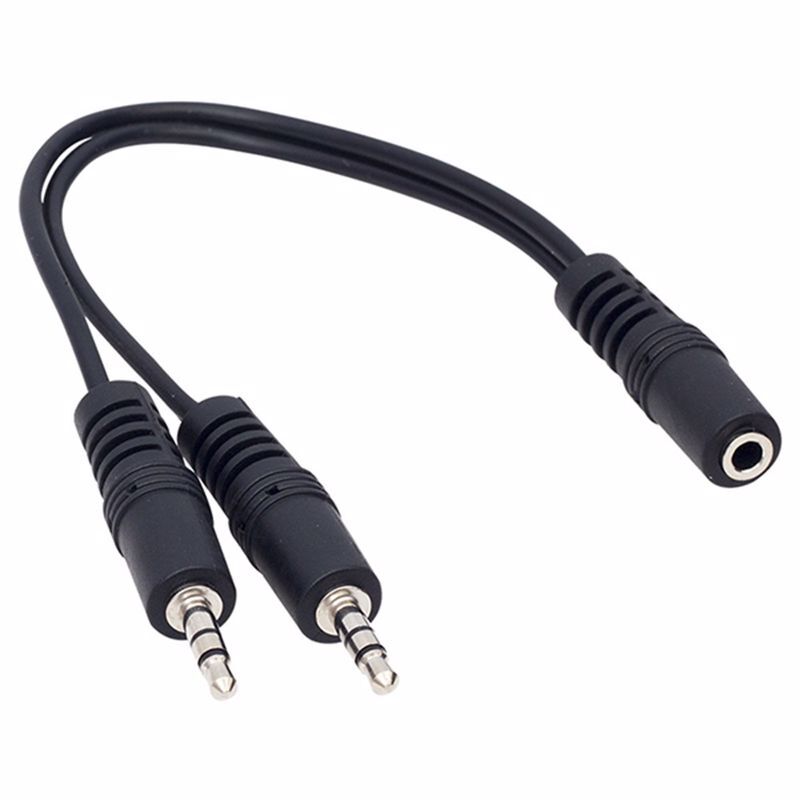 Powermaster 3.5 Mm Stereo Dişi 2x3.5 Mm Stereo Erkek 20 Cm Kablo Jack