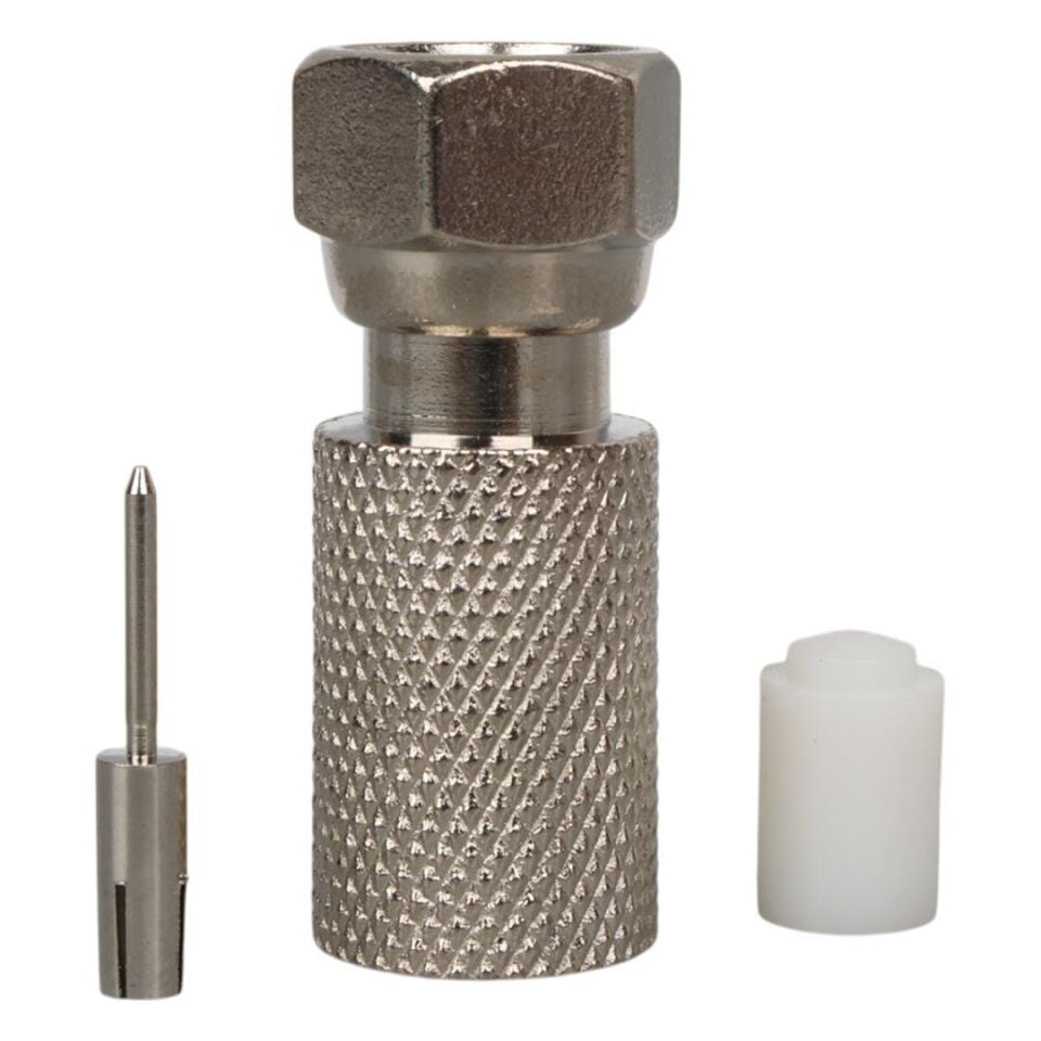 Ayt F Erkek Sıkmalı Konnektör RG11 F 122 Uydu Konnektörü