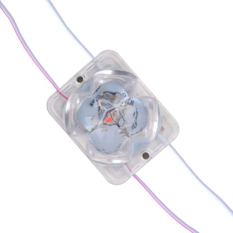 Powermaster PM-14717 12 Volt 2 Watt Karışık R+B Yanıp Sönen Çakar 4333-3030 Modül Led 43X33x28mm