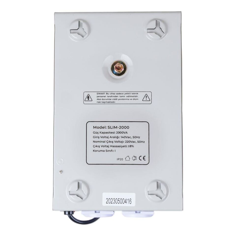 Powermaster Slim-2000 Otomatik 1200 Watt Voltaj Regülatörü 2000VA (Kombi Regülatörü)