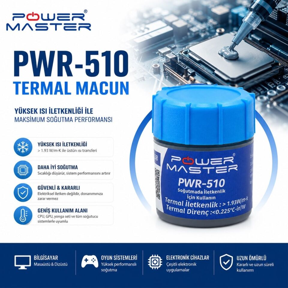 Powermaster PWR- 510 Gri Termal Macun