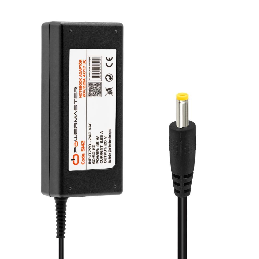 Ayt Powermaster 20 Volt 2.5 Amper 45 Watt 4.0x1.7 Mm Uçlu Laptop Notebook Adaptör Şarj Aleti Cihazı