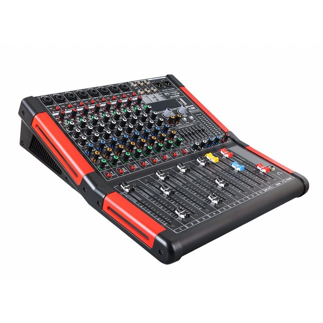 Magicvoice MV-P800 8 Kanal USB Bluetooth Destekli Deck Mixer Anfi Stüdyo Tipi Profesyonel Amfi