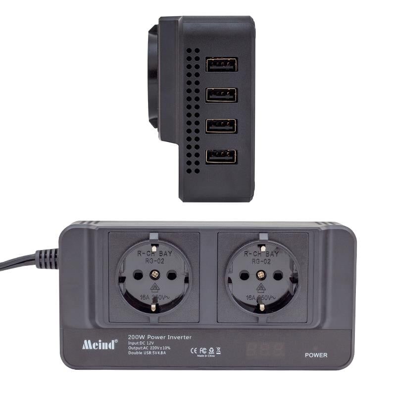 Powermaster 200 Watt DC12V-AC220V Çakmaktan Power İnverter