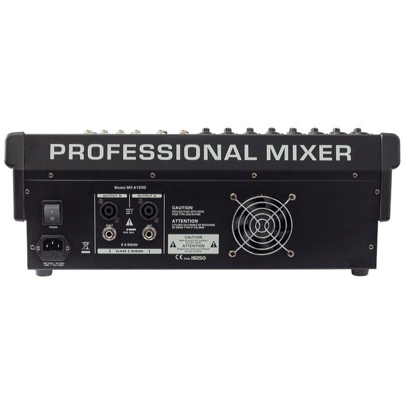 Magicvoice MV-A1200 12 Kanal USB Bluetooth Destekli Amfi Power Mixer Anfi 2x650 Watt Stüdyo Tipi