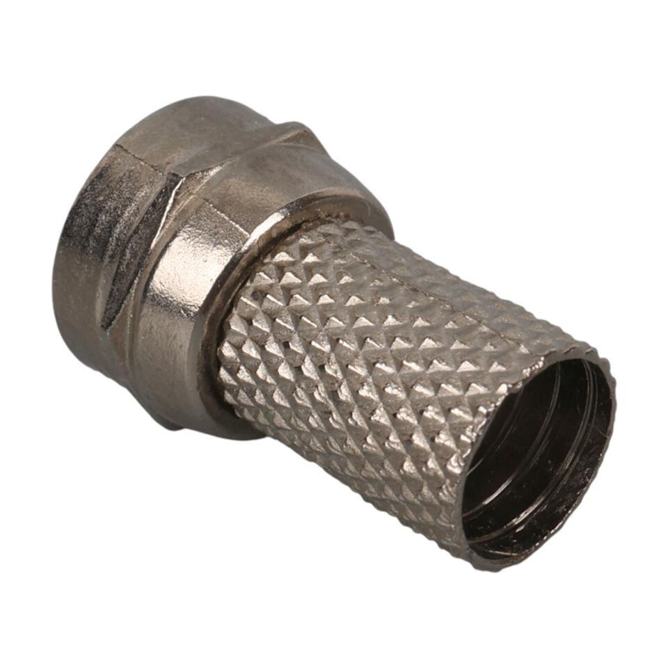 Ayt F Konnektör RG6-U4 18MM Geniş 100 Adet-UJ-2005 18 Mm Uydu Anten Konnektörü