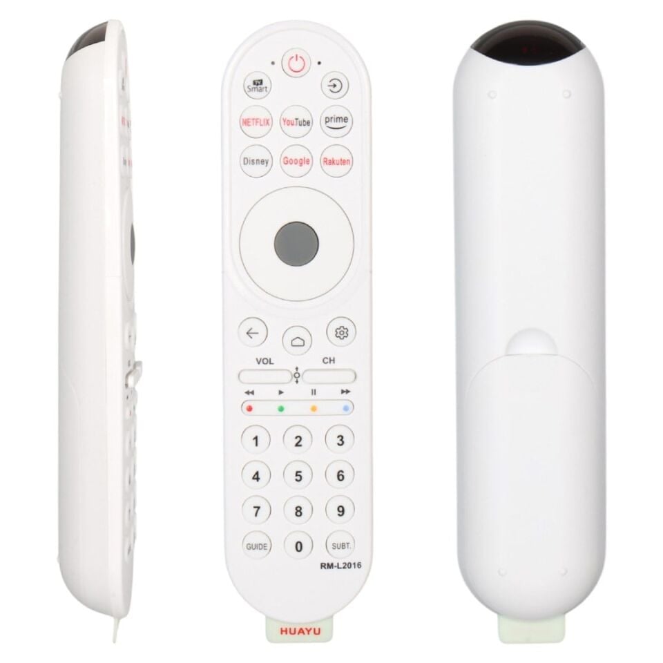 Huayu RM-L2016 Beyaz Netflix-Youtube-Disney+-Rakuten Tuşlu Universal Lcd Led TV Kumanda