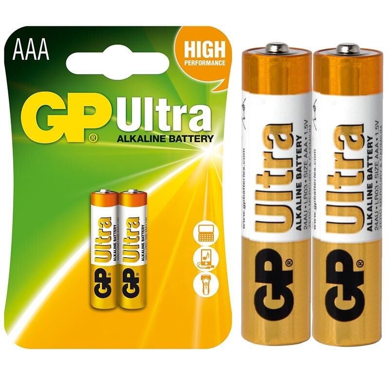 GP 24AU-2U2 Alkalin İnce AAA Kalem Pil 2'li