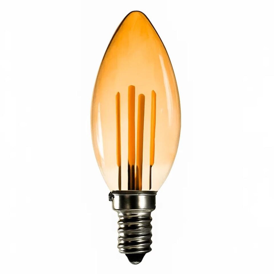 Ayt Ledx BR-AL05 5 Watt E14 400 Lümen Amber Rustik Ampul Dekoratip Led Aydınlatma