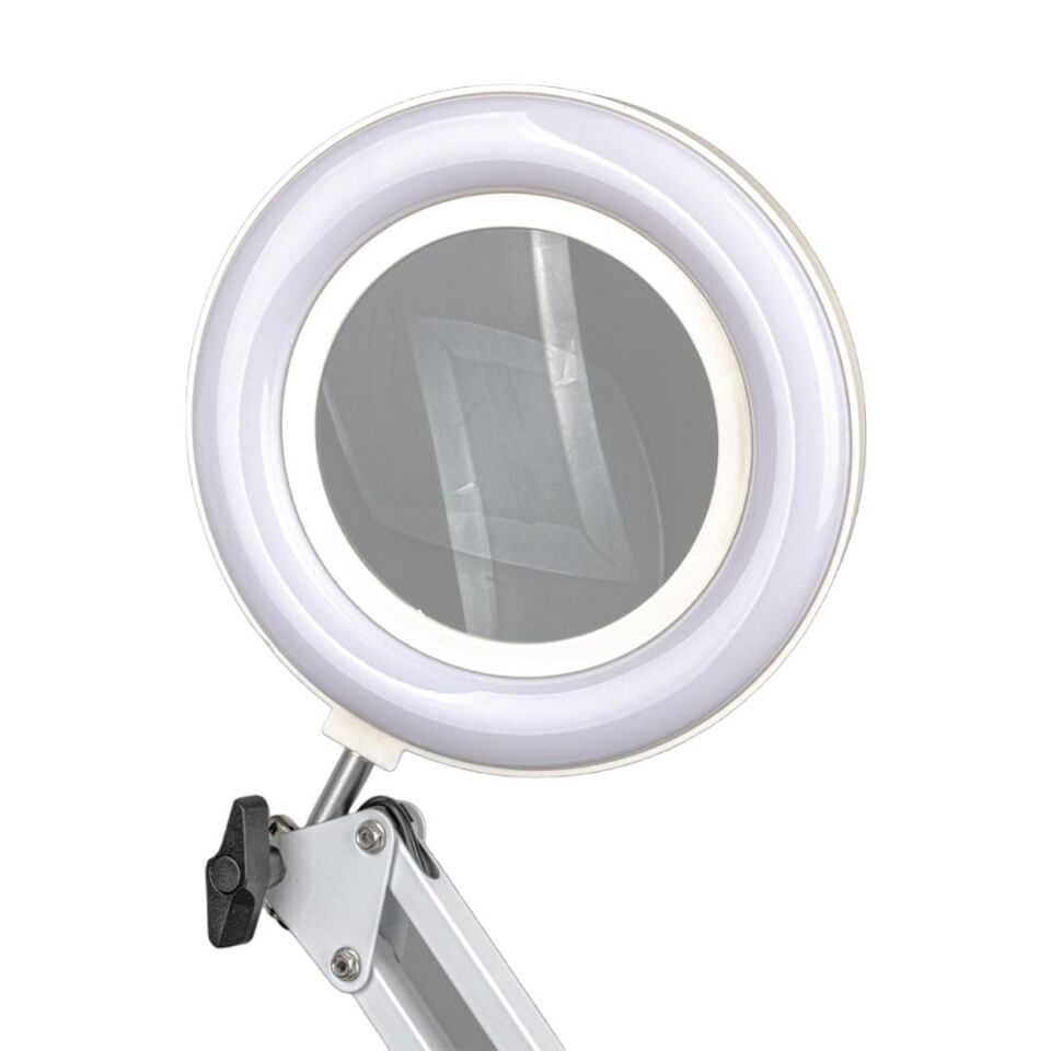 Powermaster 8606C-D 220 Volt 3 Diopter 64 Ledli 155mm Masaüstü Akrobat Büyüteç Hassas Tamirat Büyüteci